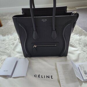NEW Celine Micro Luggage Tote in black
